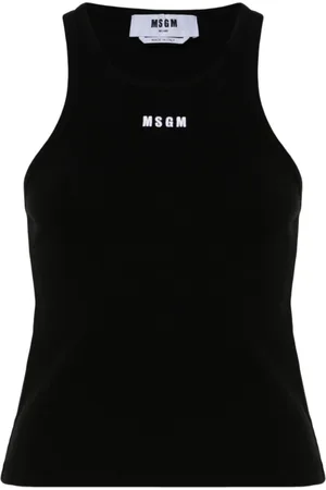 Msgm Dames, Tops, Zwart, Maat: XS Katoen