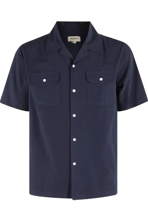 Woolrich Heren, Overhemden, Blauw, Maat: L Katoen