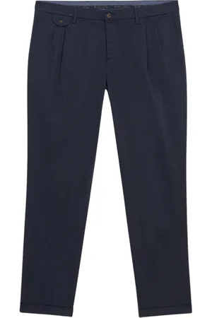 Brooks Brothers Heren, Broeken, Blauw, Maat: W34 Katoen