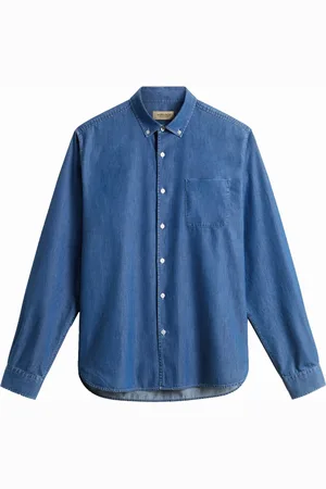 Woolrich Heren, Overhemden, Blauw, Maat: L Katoen