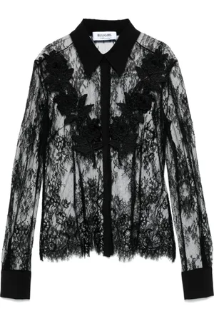 Blugirl Dames, Blouses & Shirts, Zwart, Maat: S Polyamide