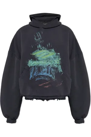 Balenciaga Unisex, Sweatshirts & Hoodies, Zwart, Maat: L Katoen
