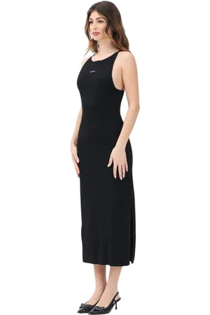 Calvin Klein Dames, Jurken, Zwart, Maat: S Viscose