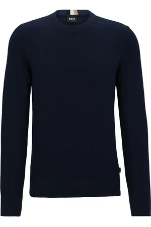 HUGO BOSS Heren, Truien, Blauw, Maat: 2XL Katoen