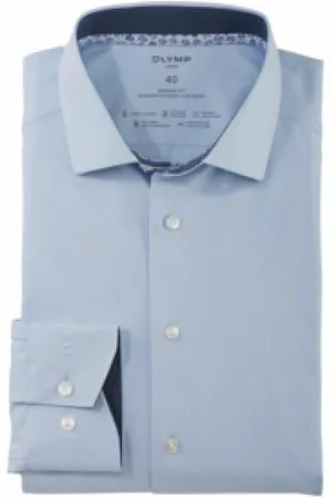 Olymp Heren, Overhemden, Blauw, Maat: L