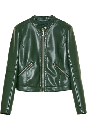Patrizia Pepe Dames, Jassen, Groen, Maat: XS Leer