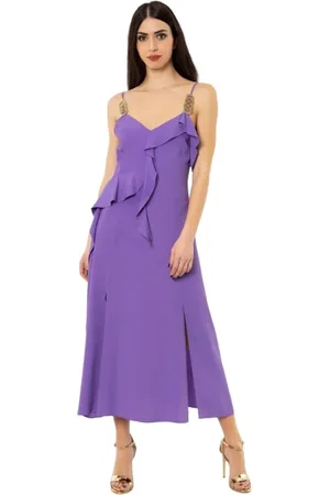 SIMONA CORSELLINI Dames, Jurken, Paars, Maat: XS Zijde