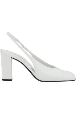 Prada Dames, Schoenen, Wit, Maat: 38 1/2 EU Leer