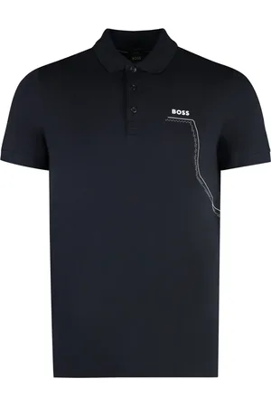 HUGO BOSS Heren, Tops, Blauw, Maat: 2XL Katoen