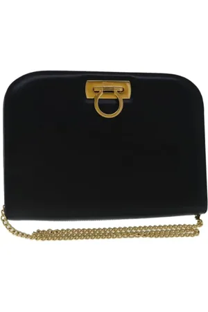 Salvatore Ferragamo Dames, Pre-owned, Zwart, Maat: ONE Size Leer
