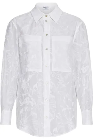 MARELLA Dames, Blouses & Shirts, Wit, Maat: XL Katoen