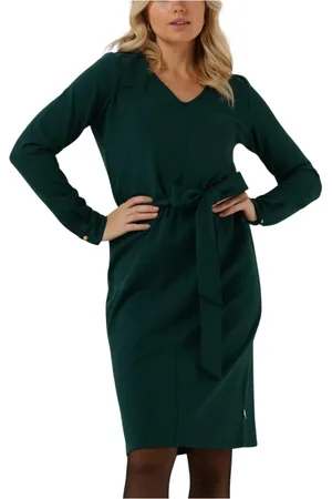 Jansen Amsterdam Dames, Jurken, Groen, Maat: XS