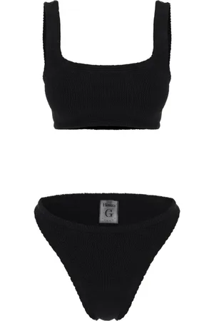 Hunza G Dames, Badkleding, Zwart, Maat: ONE Size Tweed