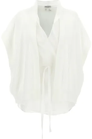 Brunello Cucinelli Dames, Blouses & Shirts, Wit, Maat: S