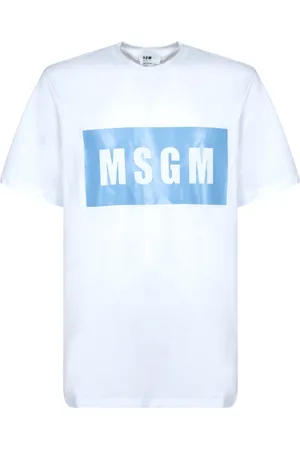 Msgm Heren, Tops, Wit, Maat: S Katoen