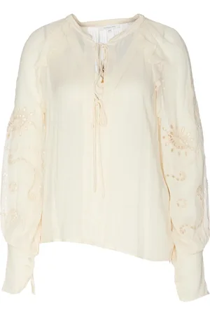 Patrizia Pepe Dames, Blouses & Shirts, Wit, Maat: L