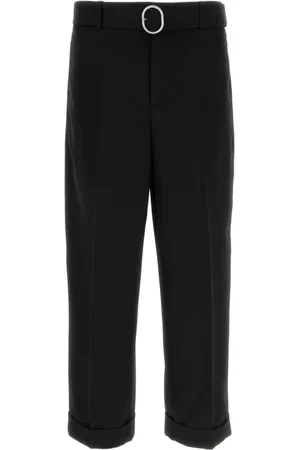 Jil Sander Heren, Broeken, Zwart, Maat: M Wol