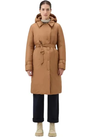 Woolrich Dames, Mantels, Bruin, Maat: S Wol