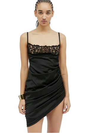 Jacquemus Dames, Jurken, Zwart, Maat: XS Satijn