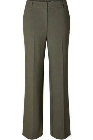 SELECTED Dames, Broeken, Groen, Maat: XS Viscose