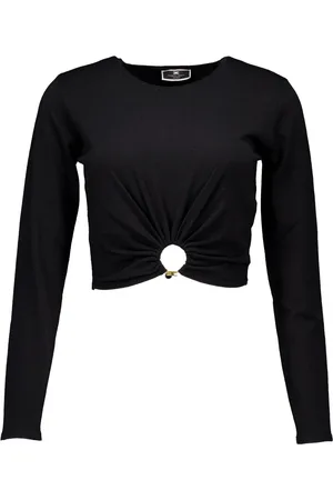 Elisabetta Franchi Dames, Tops, Zwart, Maat: 2XL