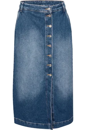 Part Two Dames, Rokken, Blauw, Maat: XL Denim