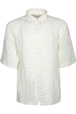 COSTUMEIN Heren, Blouses & Shirts, Wit, Maat: XL Linnen