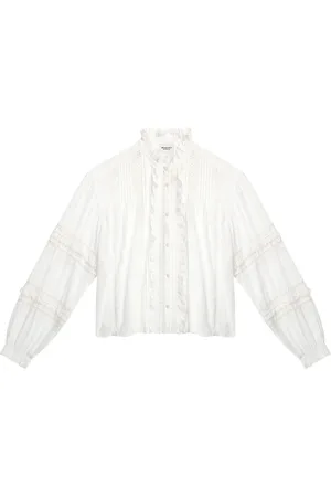 Isabel Marant Dames, Blouses & Shirts, Wit, Maat: M Katoen