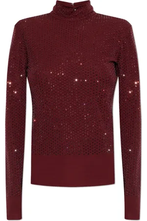 Tory Burch Dames, Truien, Rood, Maat: XS Viscose