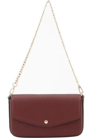Pourchet Paris Dames, Tassen, Rood, Maat: ONE Size Leer