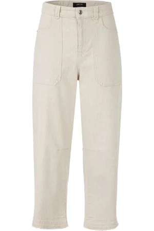 Marc Cain Dames, Jeans, Wit, Maat: S Katoen