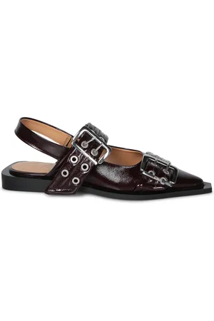 Ganni Dames, Schoenen, Rood, Maat: 38 EU Leer