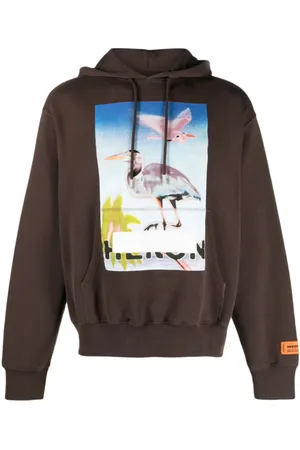 Heron Preston Heren, Sweatshirts & Hoodies, Bruin, Maat: M Katoen
