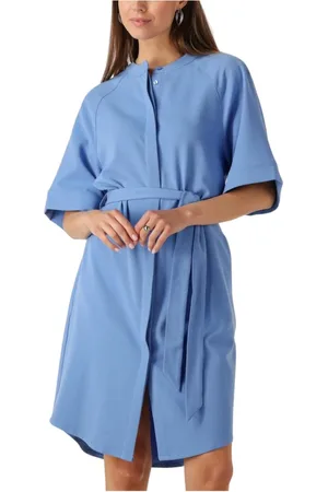 ANOTHER LABEL Dames, Jurken, Blauw, Maat: L