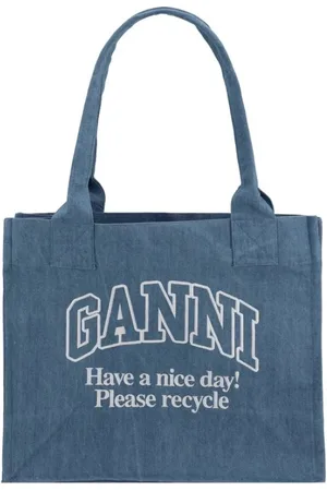 Ganni Dames, Tassen, Blauw, Maat: ONE Size Denim