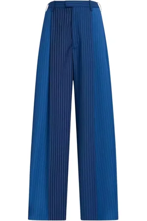 Marni Dames, Broeken, Blauw, Maat: 3XS Wol