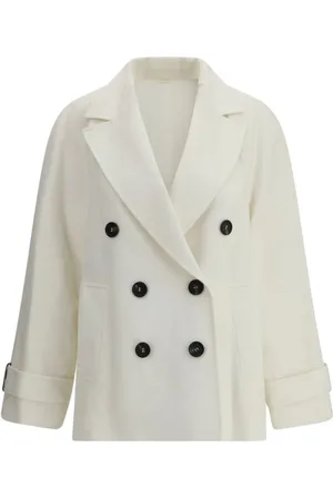 Brunello Cucinelli Dames, Mantels, Wit, Maat: 2XS Katoen