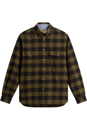 Woolrich Heren, Overhemden, Groen, Maat: 2XL Katoen