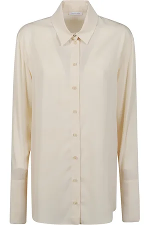 Patrizia Pepe Dames, Blouses & Shirts, Wit, Maat: S Katoen