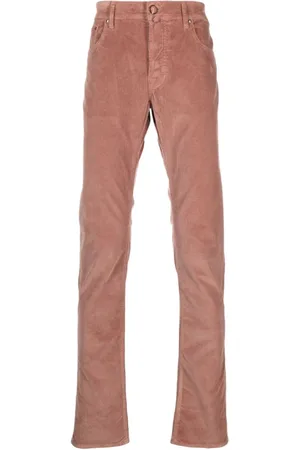 Jacob Cohen Heren, Broeken, Roze, Maat: W33 Corduroy