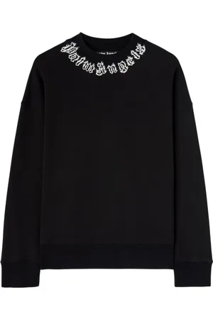 Palm Angels Heren, Sweatshirts & Hoodies, Zwart, Maat: XL Katoen