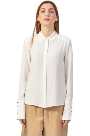 Patrizia Pepe Dames, Blouses & Shirts, Wit, Maat: XS Viscose
