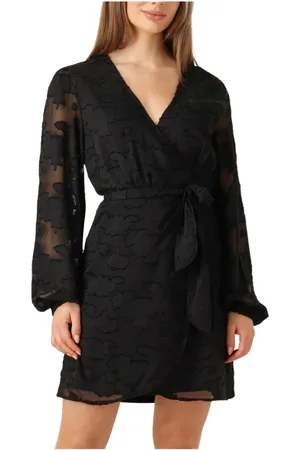 Aaiko Dames, Jurken, Zwart, Maat: L Chiffon