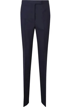 Salvatore Ferragamo Dames, Broeken, Blauw, Maat: XS Wol