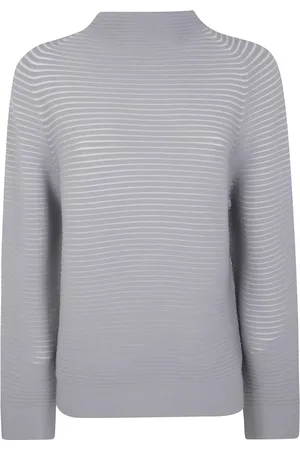 Issey Miyake Dames, Truien, Grijs, Maat: M Wol