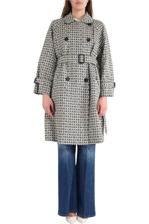 Max Mara Dames, Mantels, Grijs, Maat: L Katoen
