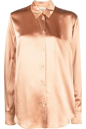 FORTE FORTE Dames, Blouses & Shirts, Roze, Maat: L Satijn