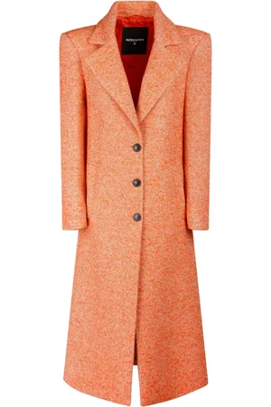 Patrizia Pepe Dames, Mantels, Oranje, Maat: M Wol