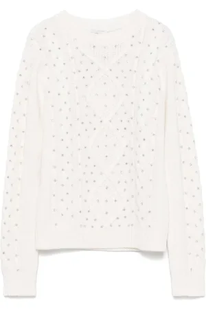 Max Mara Dames, Truien, Wit, Maat: L Wol