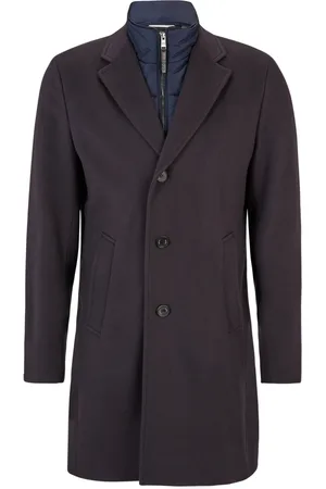 HUGO BOSS Heren, Mantels, Blauw, Maat: 2XL Wol
